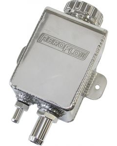 Aeroflow Square Power Steering Reservoir -10 & -6 ORB Ports Polished