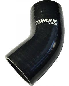 Torque Solution 45 Degree Silicone Elbow: 3 inch Black Universa