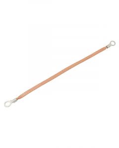 Allstar Performance Ground Strap Gauge 12" Long 5/16" Wide 1/4" Ring terminals 
