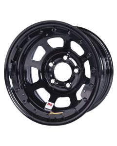 Bassett Wheel D-Hole 15x8 Bolt Pattern 5x5 Backspace 4.75" Beadlock Steel Black