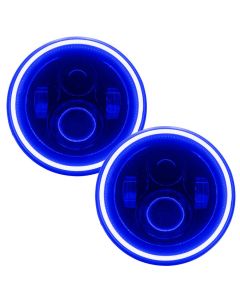 Oracle Lighting 7" High Powered LED Headlights Black Bezel Blue