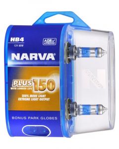 Narva HB4 12V 60W P22D Plus 150 Globes Pack of 2