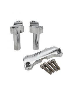Attitude Handlebar Riser Kit For Harley 3.5" High Alum Chrome/Machined Set