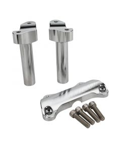 Attitude Handlebar Riser Kit For Harley 4.5" High Alum Chrome/Machined Set