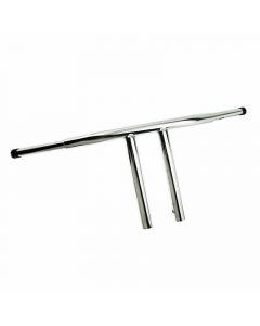 Attitude T Factor HandleBar 1-1/4" T-Bars 8" Rise Chrome For Harley Dyna Softail