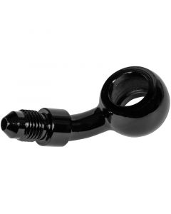 Proflow Black 45 Banjo Brake Hose End 11.2mm To -03AN Male