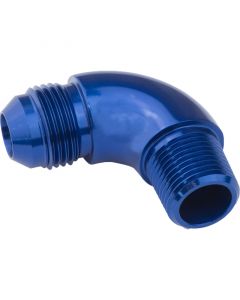 Proflow 90 Full Flow 1/8in. NPT To Male -03AN Flare to NPT Adaptor Blue