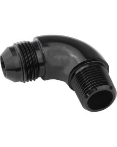 Proflow 90 Full Flow 1/2in. NPT To Male -08AN Flare to NPT Adaptor Black