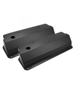 Proflow Valve Covers Tall Fabricated Aluminium Black For Ford SB 302 351C Pair