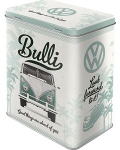 Nostalgic-Art Licensed Tin Box Large VW Good things are ahead White 14x20cm 3L
