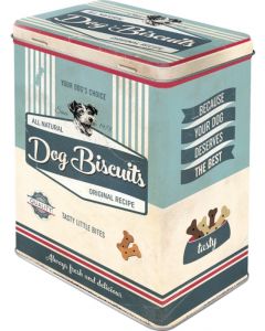 Nostalgic-Art Licensed Tin Box Large Dog Biscuits Light Blue 10x14x20cm 3L