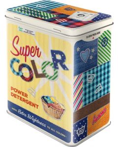 Nostalgic-Art Licensed Tin Box Large Super Color Detergent Yellow 10x14x20cm 3L