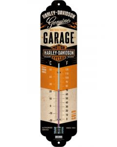 Nostalgic-Art Licensed Thermometer Harley-Davidson Garage Black 2x6.5x28 cm