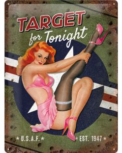 Nostalgic-Art Licensed Product Large Metal Sign Target for Tonight 30x40cm L
