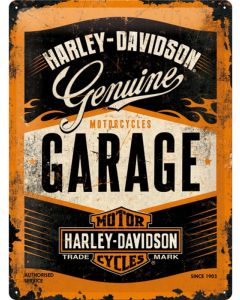 Nostalgic-Art Licensed Product Large Metal Sign Harley Davidson Garage 30x40cm