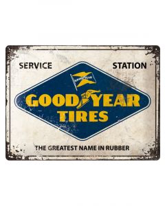 Nostalgic-Art Licensed Product Large Metal Sign Goodyear Logo White 30x40cm L