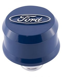 Ford Performance Valve Cover Breather with Slant Edge Aluminum Blue