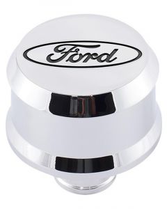 Ford Performance Valve Cover Breather with Slant Edge Aluminum Chrome
