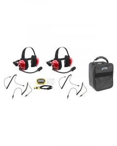 Rugged Radios Headset Track Talk Red Linkable Intercom Fan