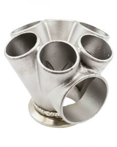 Aeroflow 6 into 1 Round Turbo Merge Collector V-Band Flange 50mm