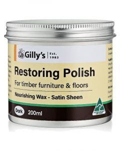 Gilly Restoring Polish Nourishing Wax Satin Sheen Dark 200ml