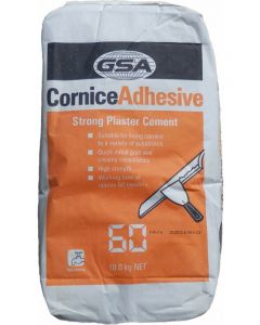 GSA Cornice Adhesive Strong Plaster Cement 60 Minute Worktime 10kg