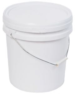 Phoenix White Plastic Bucket with Lid 10L