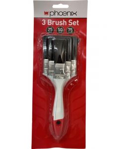 Phoenix 3 Paint Brush Set 25mm 50mm 75mm