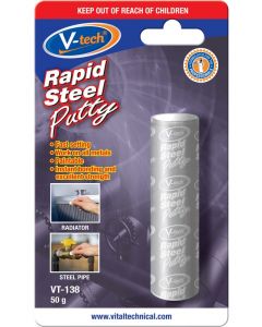 V-Tech Rapid Steel Putty Fast Setting For All Metals 50g