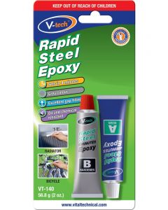 V-Tech Rapid Steel 4 Minutes Epoxy Grey 56.8g