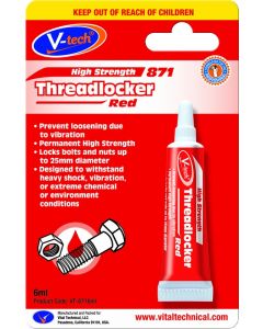 V-Tech All Purpose High Strength Threadlocker Red 6ml
