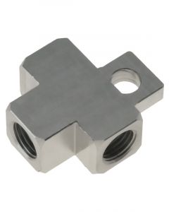 Raceworks 3/8In-24 Inverted Female Tee w/ Mounting Tab