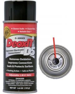 DeoxIT D5 Contact Cleaner Rejuvenator Spray LMH Adjustable Valve 142g