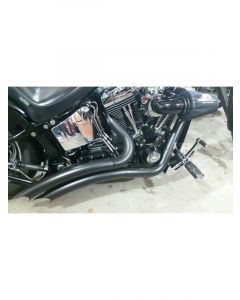 Attitude Razors Black Exhaust Headers Kit Fits Harley Softail 86-17
