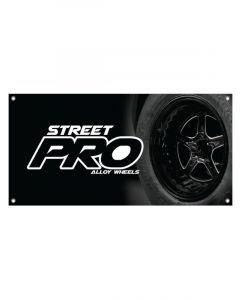 Street Pro Wheels Vinyl Banner 1500mm x 750mm Street Pro Logo