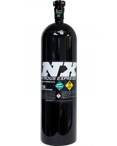 Nitrous Express 15lbs Nitrous Bottle w/ Lightning 500 Valve 4AN Black