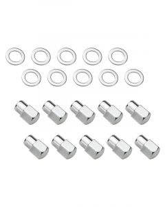 Street Pro Wheel Lug Nut Kit Chrome Dome Length 1.38 1/2 0.55