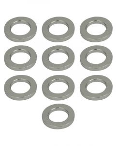 Street Pro Wheel Lug Nut Washers 4mm Thick 29mm OD 10 Pack Silver