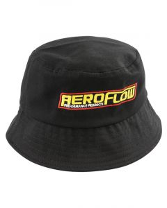 Aeroflow Medium Bucket Hat Black with Aeroflow Logo