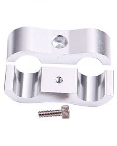 Aeroflow Billet Aluminium Dual Hose Separator 13/16in I.D., Silver