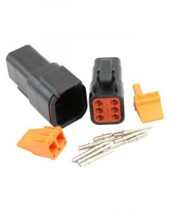 Aeroflow WeatherTight DTM 6 Pin Connector Suit 20AWG Wire