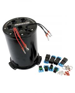 Aeroflow Triple EFI Pump Compact Surge Tank Black 7 Liter