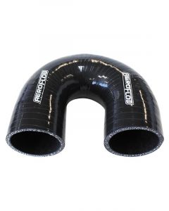 Aeroflow Gloss Black 180 Deg Silicone Elbow Hose 2-3/4in 70mm ID