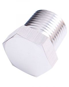 Aeroflow NPT Hex Head Plug 1/16in Silver Finish