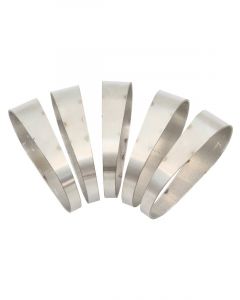 Aeroflow Stainless 3in Oval Pie Cuts Pack of 5 2-1/4in x 3-1/2in