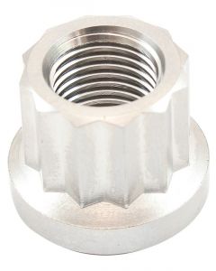 Aeroflow M12 x 1.25mm Titanium 12 Point Nut Natural Finish