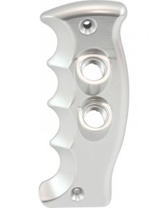 Aeroflow Pistol Grip Passengers Side Dual Button Plate Silver