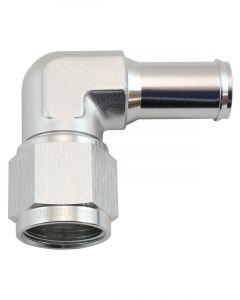 Aeroflow 90 Deg Hose Barb 5/8" to -10AN Silver Finish