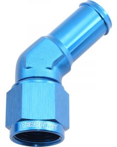 Aeroflow 45 Deg Hose Barb 5/8" to -8AN Blue Finish