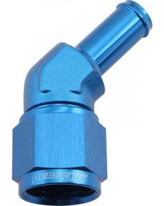 Aeroflow 45 Deg Hose Barb 1/2" to -10AN Blue Finish